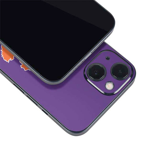 Clemson University Tiger Print Purple iPhone Skins